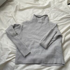 Aritzia Gray Mock Neck Sweatshirt wool